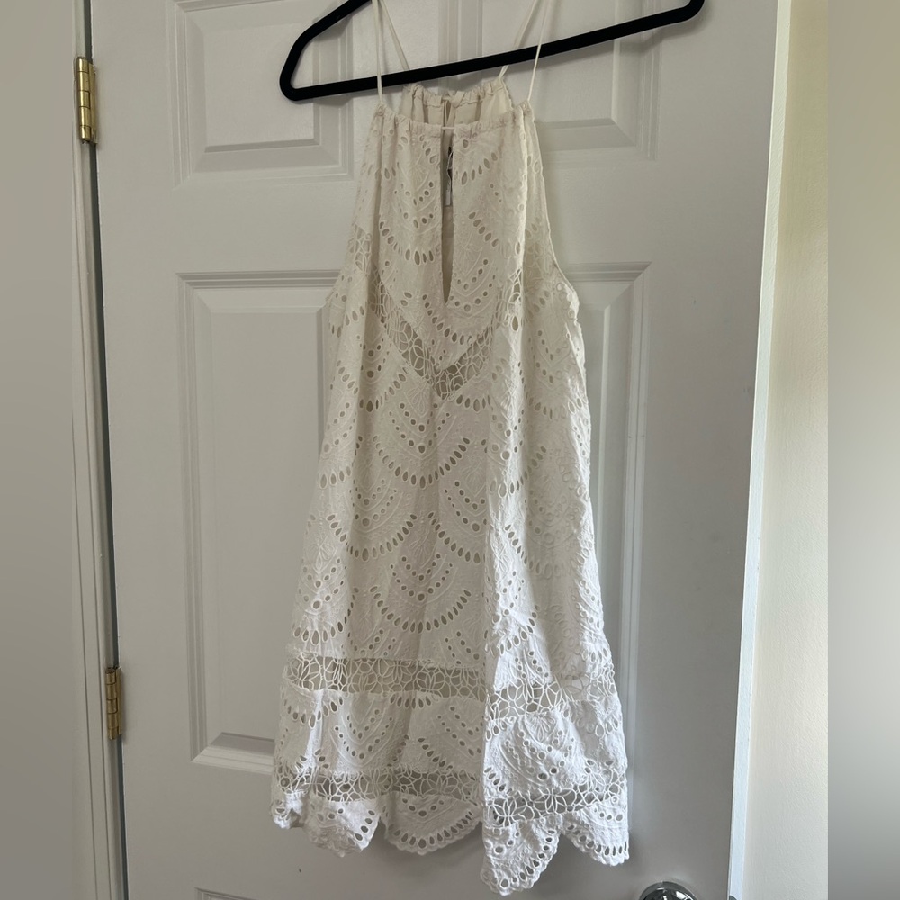 Lovers and friends white eyelet mini dress. Size M